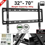 TV WALL BRACKET MOUNT SLIM FOR 32 40 45 50 55 60 65 70 INCH FLAT LCD LED PLASMA