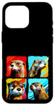 iPhone 16 Pro Max Otter Pop Art Colorful Drawing Painting Case