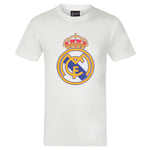 Real Madrid Official Football Gift Mens Crest T-Shirt White XXL