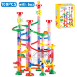 (109vnt originali dėžutė)Marble Run Race Track Rakennuspalikat Lasten 3D Labyrinttipallo Rullalelu Tee tee Marble Run Race Coaster Setti 80/105/109/133 kpl Joululahja