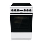 Cuisiniere vitrocéramique Hisense HEC5A10WG - 4 foyers - Four convection naturelle 68 l - 0,80 kWh - 50 cm