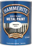 Hammerite Direct To Rust Metal Paint - Smooth White - 5 Litre