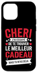 Coque pour iPhone 12/12 Pro Tee Shirt Saint Valentin Cheri Amour Amoureux Couple Humour