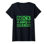 Womens Rock And Rolling - Funny One Liners - Country Concert V-Neck T-Shirt