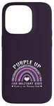 Coque pour iPhone 14 Pro Purple Up for Military Kids Mois de l'enfant militaire