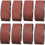 Bande Abrasive 75X457 mm- Grains 1 X 40/60 & 2 X 80/120/180/240/320/400 Bande de Ponceuse pour le Ponçage, le Polissage et le Dépous