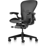 Herman Miller Aeron Remastered -työtuoli, graphite, koko C, syvyyssäätyvä selkätuki