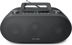 Muse M-35 BT Lecteur CD Bluetooth, Radio FM, Lecteur MP3, USB, Alimentation Secteur et Batterie, Noir