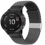 Flettet elastisk armbånd Garmin Fenix 6X - skygrey