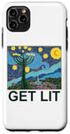 iPhone 11 Pro Max Get Lit Happy Hanukkah Menorah Candles Candelabrum Hebrew Case