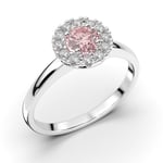 Festive Isabella morganit halo-diamantring 14-594-042M-VK-HSI1