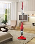 Belaco All in 1 corded Upright Vacuum Cleaner Red 700W handheld stick bagless vacuum cleaner, High Efficiency, Crevice attachment,HEPA Filter