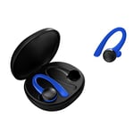 OIUYT Sport Headphone Ear-hook Earphone Wireless Bluetooth 5.0 Running Headsets Gym Earbuds With Mic For Android IOS (Color : Blue)