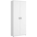 Mobimarket - Armoire à balais 2 portes Blanc 78 x 190 x 35 cm - Blanc