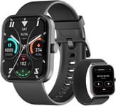 W20 Montre Connectée Homme Avec Appel Bluetooth,Fréquence Cardiaque Tracker D'activité Avec Spo2,100+ Modes D'entrainement,Podomètre,Montre Fitness Homme Femme Pour Android Ios(2 Sangles)