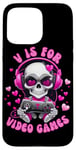 Coque pour iPhone 15 Pro Max V est pour les jeux vidéo Skull Headphones