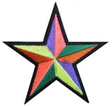 Multicolored Star Patch Hotfix DIY Embroidered