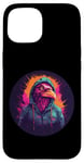 Coque pour iPhone 15 Pink Bird Street Urban Graffiti Outrun Synthwave Esthétique