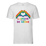 T-Shirt Homme Col Rond L'amour N'a Pas De Genre Lgbtq+ Gay Lesbien