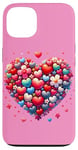 iPhone 13 Cute Heart with Flowers and Hearts for Valentine's Day Case