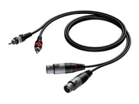 Kabel Procab Procab Cab705/3 2 X Xlr Female - 2 X Rca/Cinch Male 3 Meter