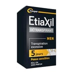 ETIAXIL – Déodorant Détranspirant – Homme - Traitement Transpiration Excessive - Aisselles – MEN Peaux Sensibles - Efficacité 5 jours - 15 ml