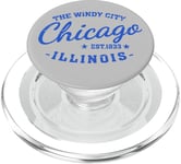 Vintage Retro Love Chicago Illinois Windy City est une ville créée en 1833 PopSockets PopGrip pour MagSafe