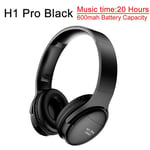 YUHUANG Foldable Bluetooth Headphones HIFI Stereo Wireless Earphone Gaming Headsets Over-ear Noise Canceling With Mic Bluetooth Headphones Over-Ear (Color : H1 Pro Black)