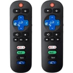 EFGWXYZ 【2-pack】 Ny universell TV-fjärrkontroll Roku TV, ersättningsfjärrkontroll kompatibel endast med Roku TV-ersättning TCL Roku/för Hisense Roku/för Onn Ro Black