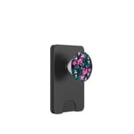 Fleurs tropicales avec feuilles vibrantes artistiques PopSockets PopWallet pour MagSafe