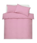 Habitat Polycotton Pink Duvet Set - King size