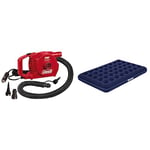Coleman 12 Volt Quick Pump - Red, 20.5 x 0 x 12.5 cm & Bestway Pavillo Double Air Bed | Inflatable Outdoor, Indoor Airbed, Quick Inflation, Flocked Double Size Air Mattress