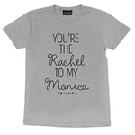 Friends Rachel to My Monica Valentine's Day T-Shirt, Adults, S-5XL, Heather Grey, Official Merchandise