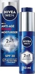 NIVEA MEN Anti-Age 2 IN 1 Power Moisturiser 50ml SPF 30 Reduces Wrinkles 50ml