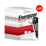 Pack de 10 - Energizer Pile Alcaline LR44, pack de 2 Piles