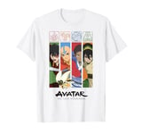 Avatar: The Last Airbender Four Elements Benders Box Panels T-Shirt