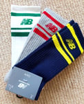 9-11 , 43-46 NEW BALANCE Navy Grey White CUSHIONED CREW SPORTS SOCKS NB3