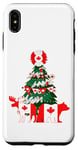 Coque pour iPhone XS Max Pull de Noël moche avec drapeau canadien et arbre de Noël