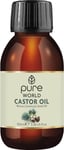 Natural Castor Oil 100ML, Cold Pressed Hexane Free Eyebrows, Nails, Beard, Hair