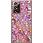 Samsung Galaxy Note20 Ultra Transparent Mobilskal Glitter