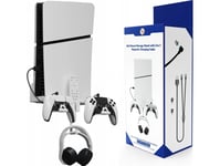 Jys Väggfäste + Kabel 2In1 För Sony Playstation 5 Ps5 Slim / Jys-P5177