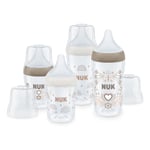 NUK Perfect Match flaskset, set om 4 vit & beige