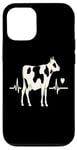 Coque pour iPhone 12/12 Pro Vache Heartbeat Animal Lover Farm