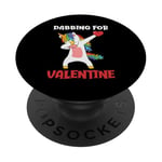 Dabbing Unicorn Saint-Valentin Love PopSockets PopGrip Adhésif