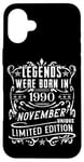 Coque pour iPhone 16 Plus Anniversaire Novembre 1990 Édition Limitée Cadeau Utilisé