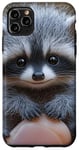 Coque pour iPhone 11 Pro Max Mini raton laveur très mignon