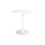 Table ronde 80 cm plateau blanc piètement colonne blanc Essens - Maxiburo