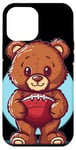 Coque pour iPhone 12 Pro Max Joli costume d'ours en peluche de football