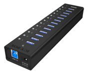 ICYBOX – Active 13-port USB 3.0 hub, aluminium, black (IB-AC6113)