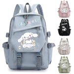 Anime Sanrio Plyschleksak Cinnamoroll Ryggsäck Barn Flicka Pojke Svart Blå Skolväska Kawaii Student Skolväska Dator Stor Present